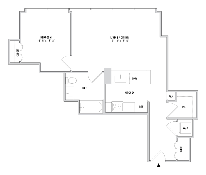 Floor plan layout diagram for A-01