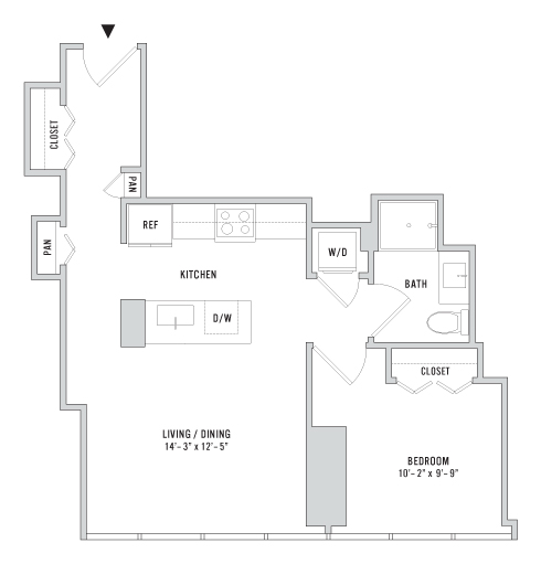 Floor plan layout diagram for A-08