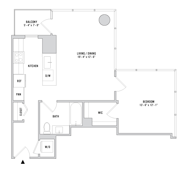 Floor plan layout diagram for A-04