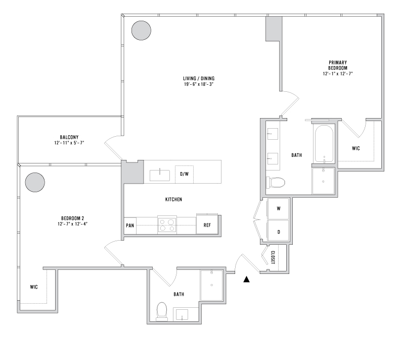 Floor plan layout diagram for B-07