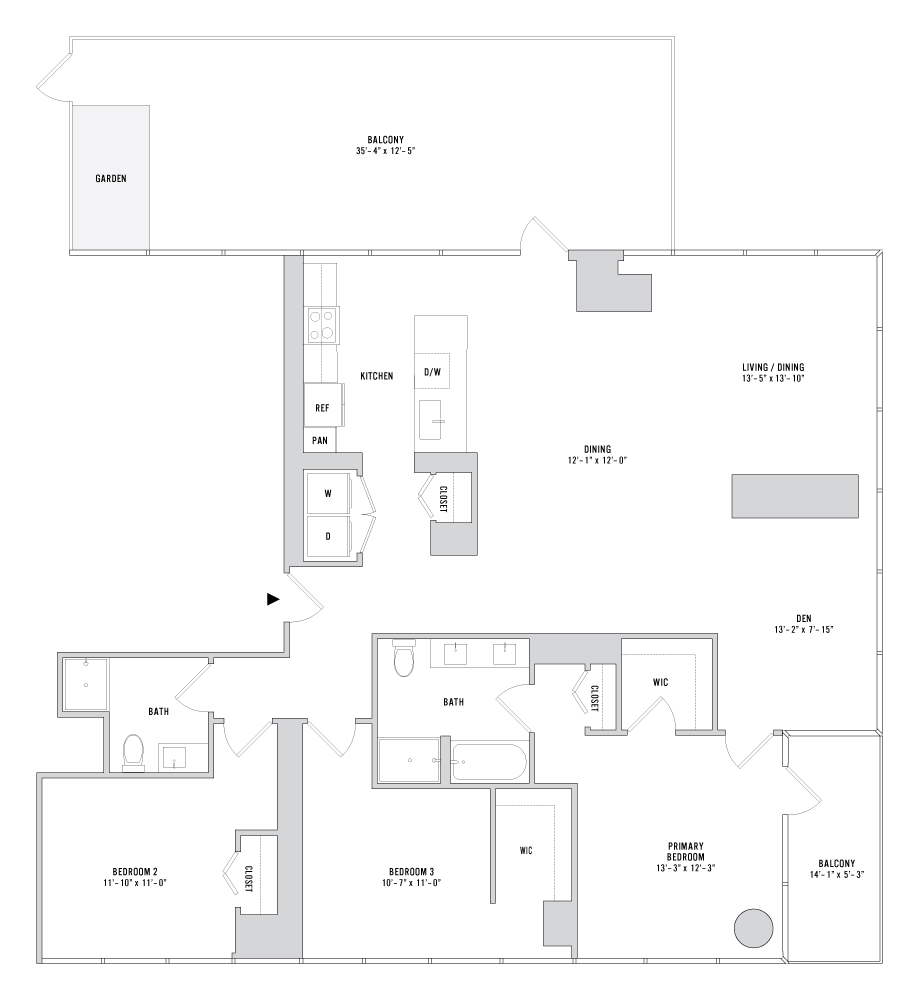 Floor plan layout diagram for C-02