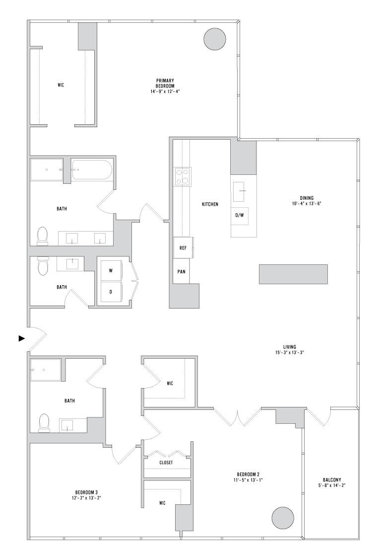 Floor plan layout diagram for C-03