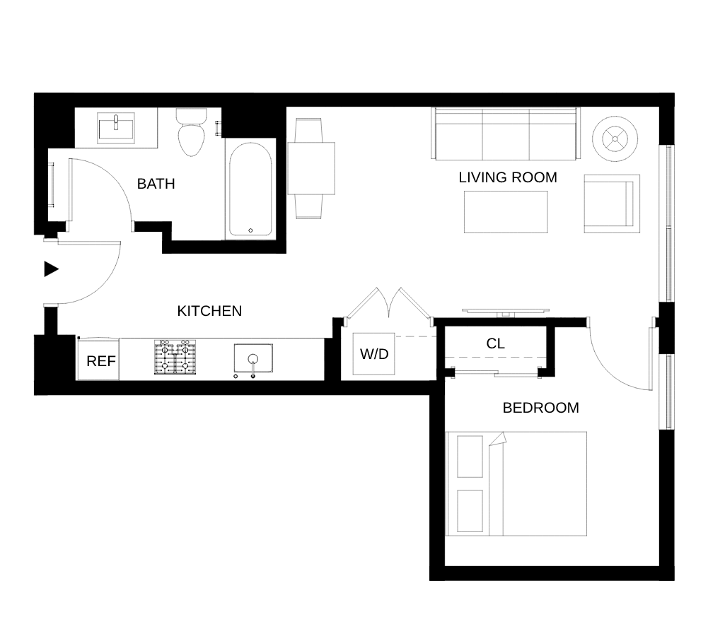 Floor plan layout diagram for A01