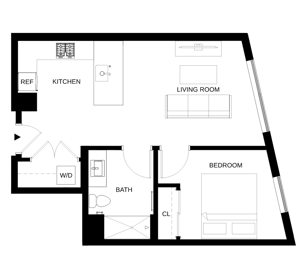 Floor plan layout diagram for A03