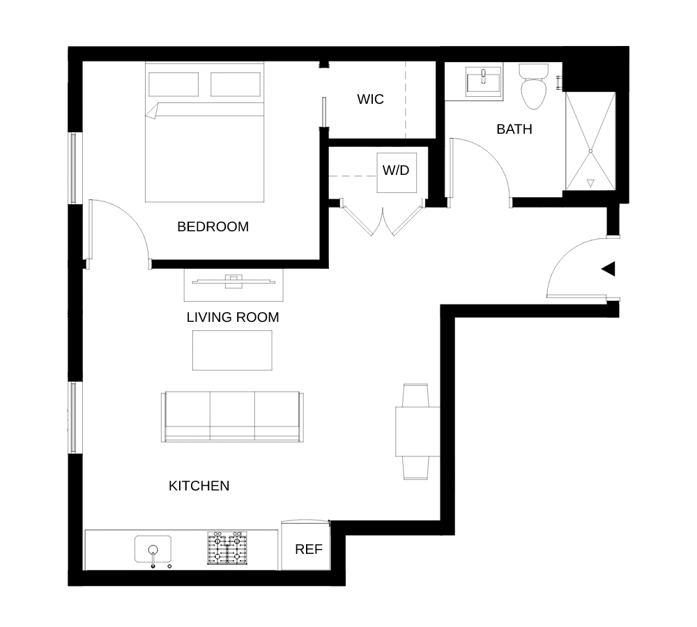 Floor plan layout diagram for A05