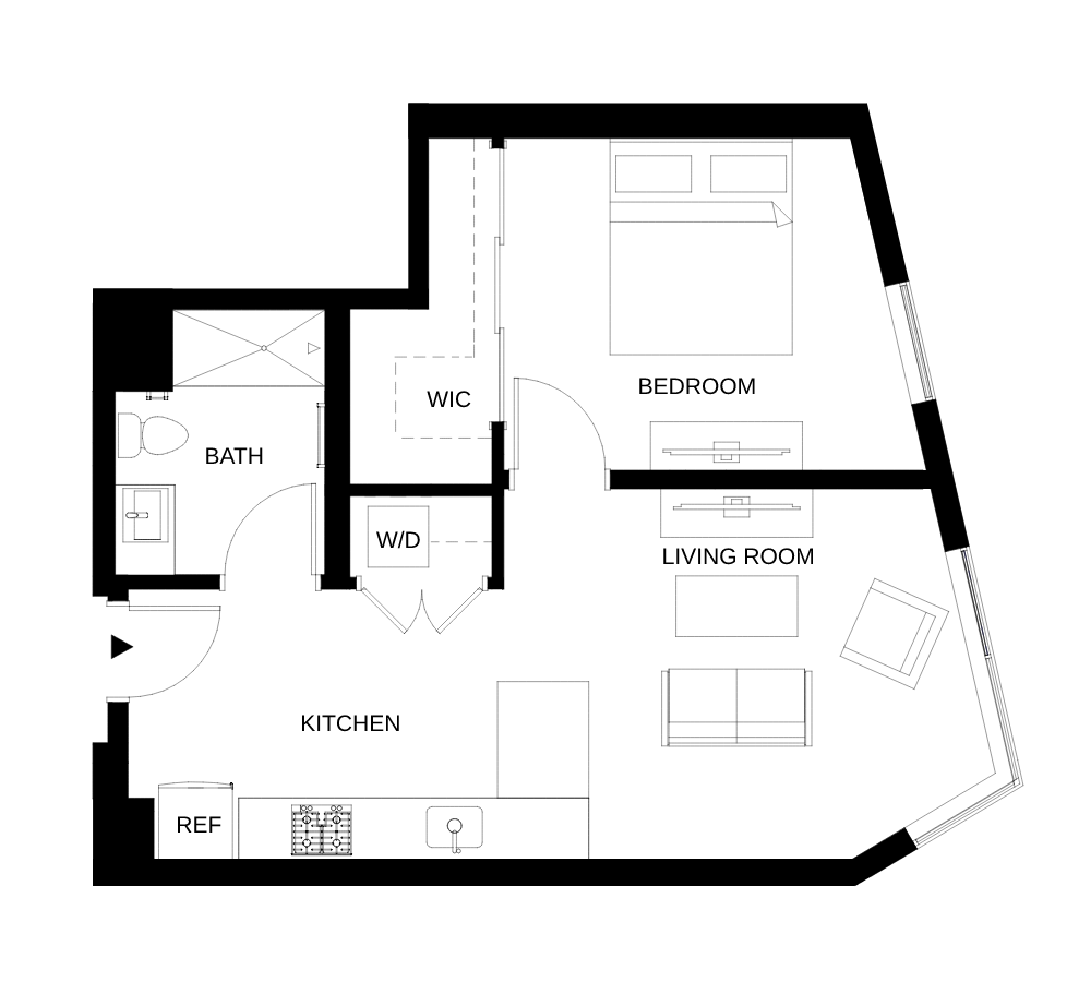 Floor plan layout diagram for A06