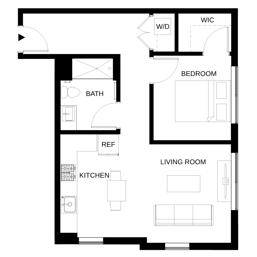 Floor plan layout diagram for A07