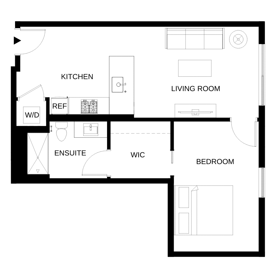 Floor plan layout diagram for A08