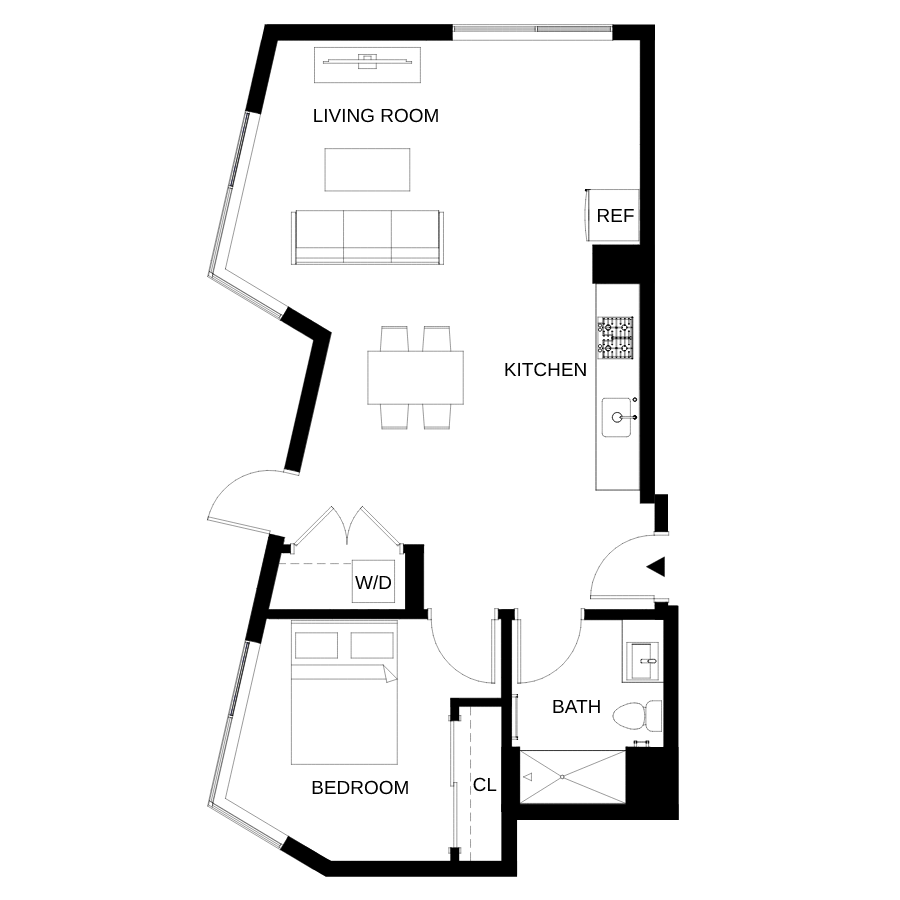 Floor plan layout diagram for A09
