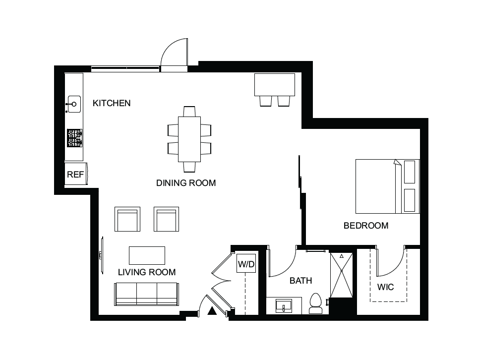 Floor plan layout diagram for A14