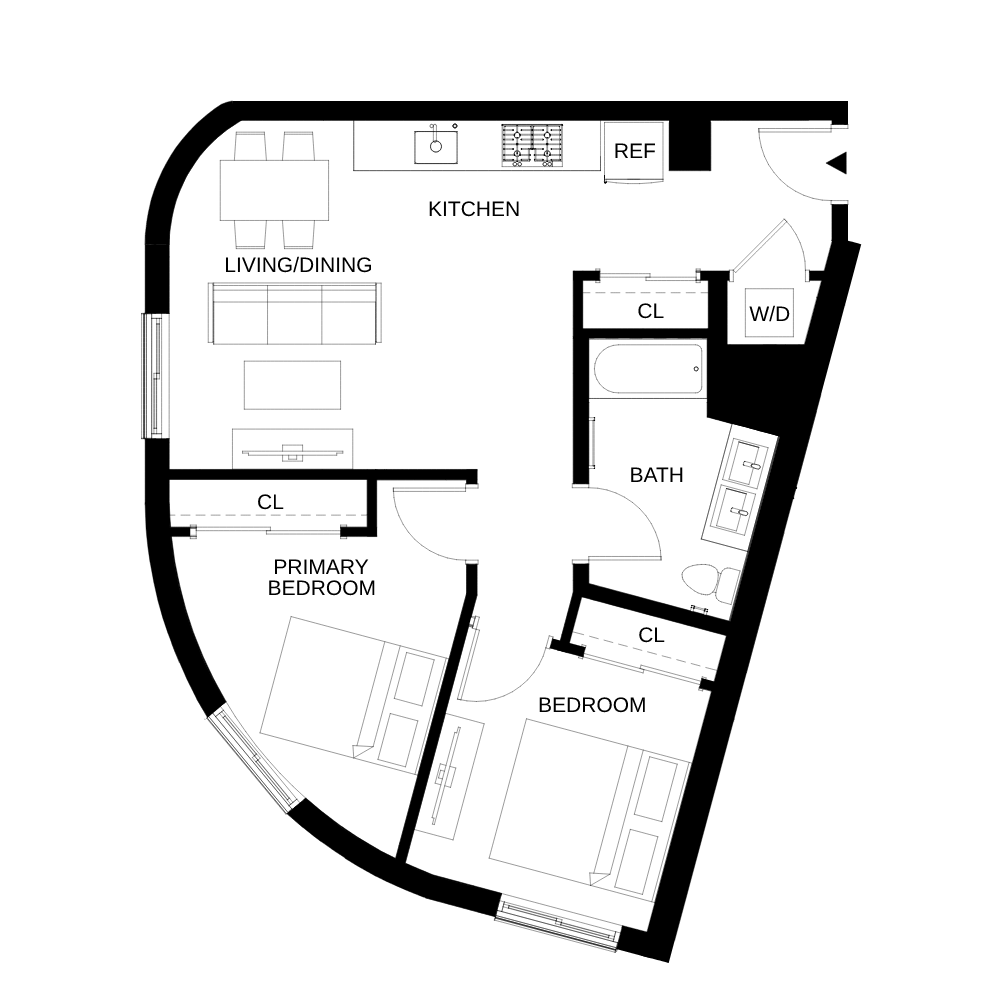 Floor plan layout diagram for B01