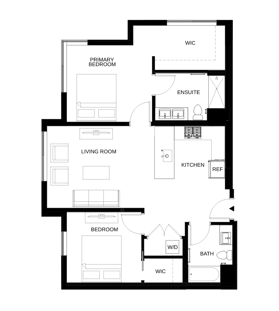 Floor plan layout diagram for B04