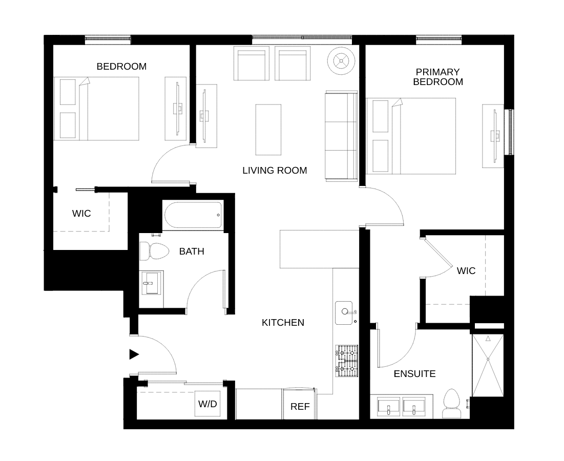 Floor plan layout diagram for B05