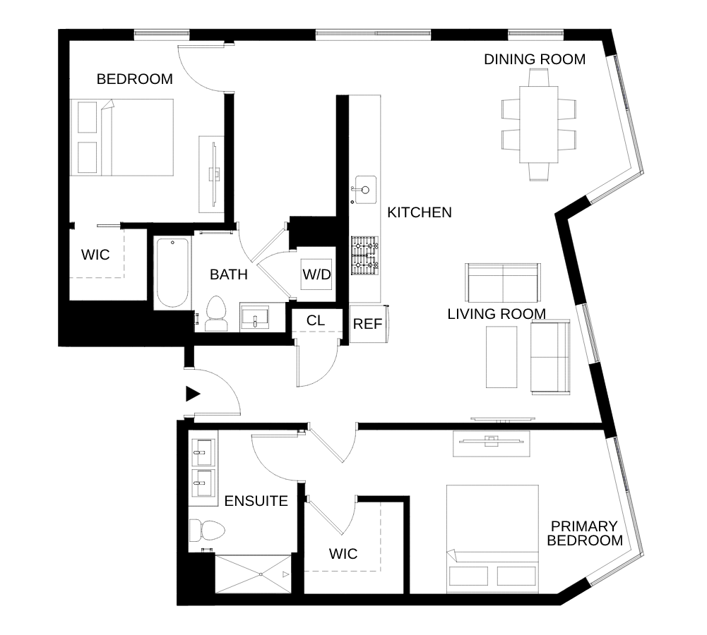 Floor plan layout diagram for B06