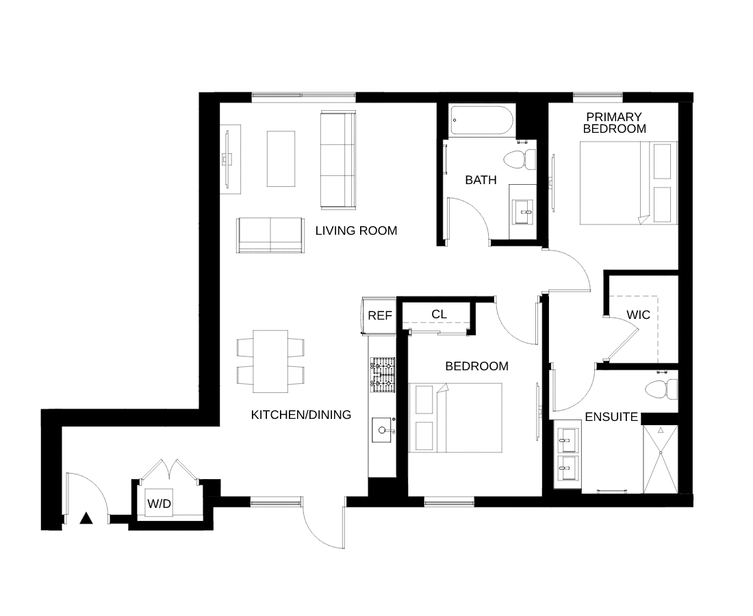 Floor plan layout diagram for B07