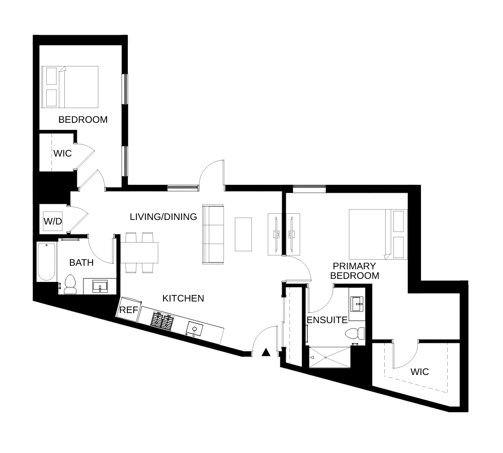 Floor plan layout diagram for B08
