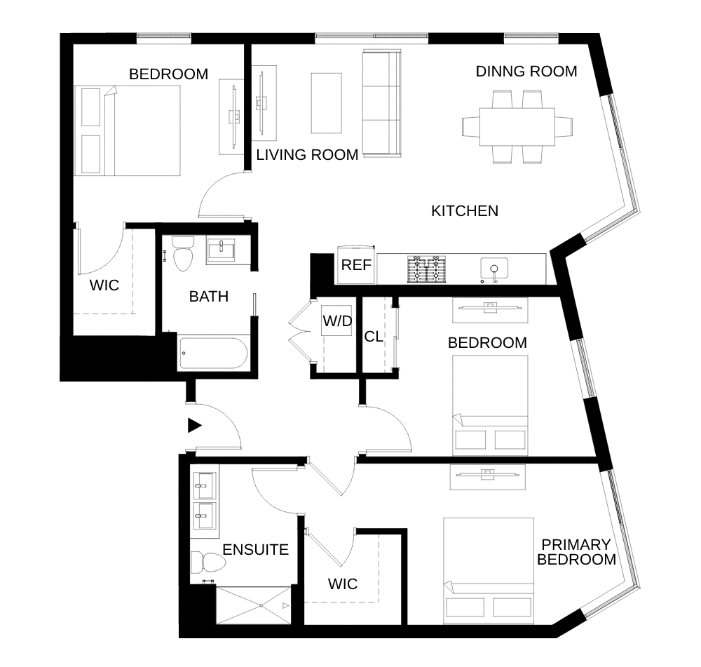 Floor plan layout diagram for C01