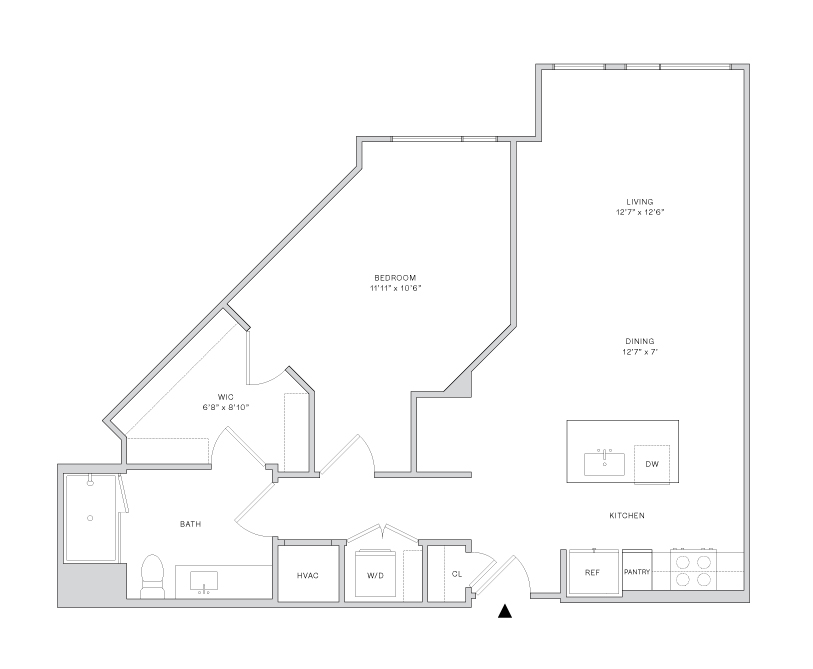 Floor plan layout diagram for A8