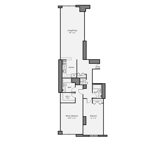 Floor plan layout diagram for B10