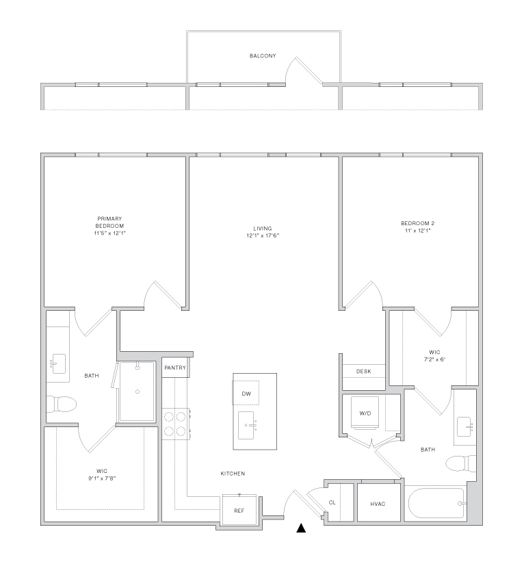 Floor plan layout diagram for B2