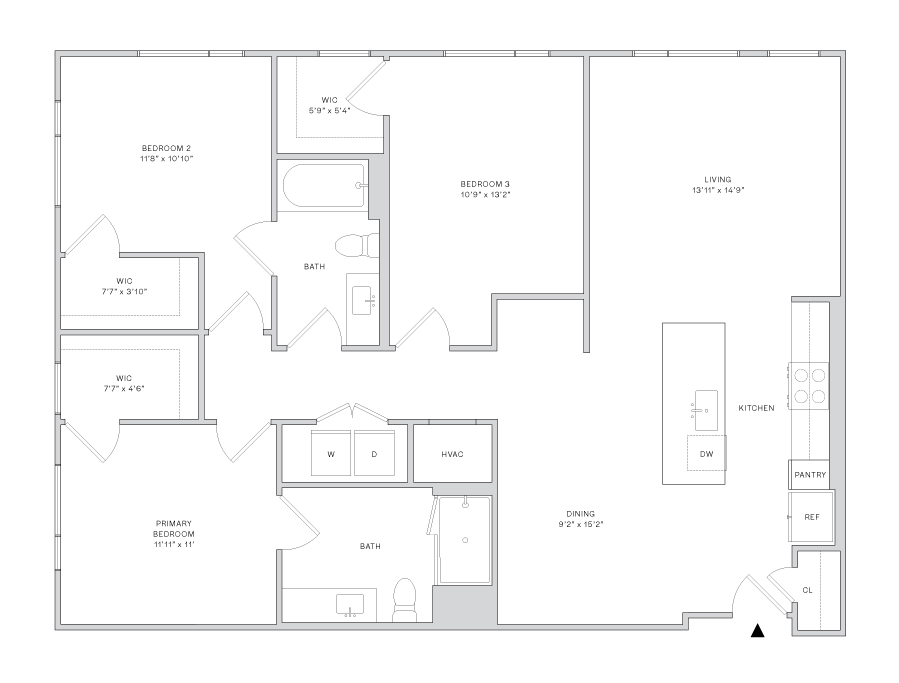 Floor plan layout diagram for C1