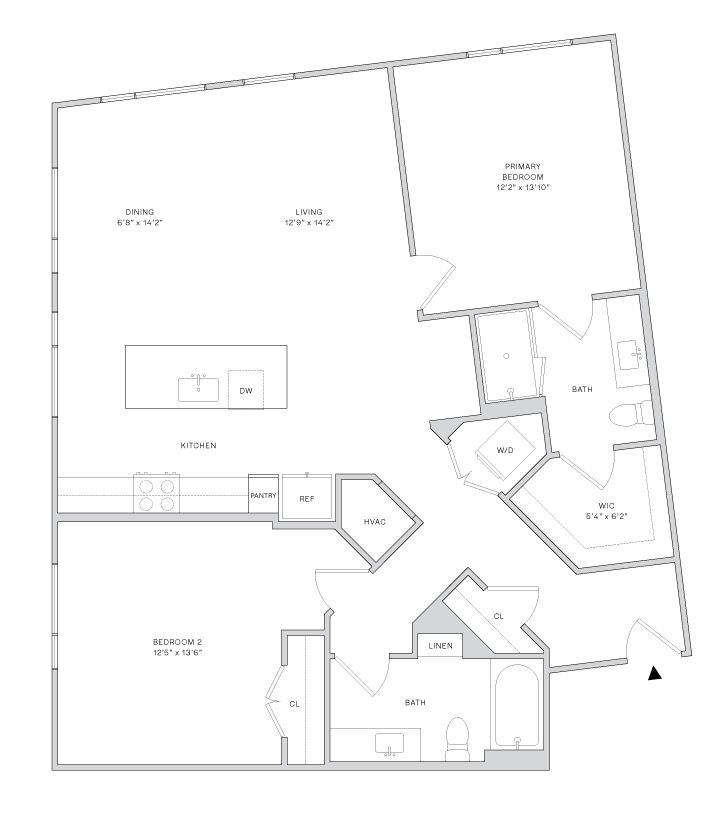 Floor plan layout diagram for B6