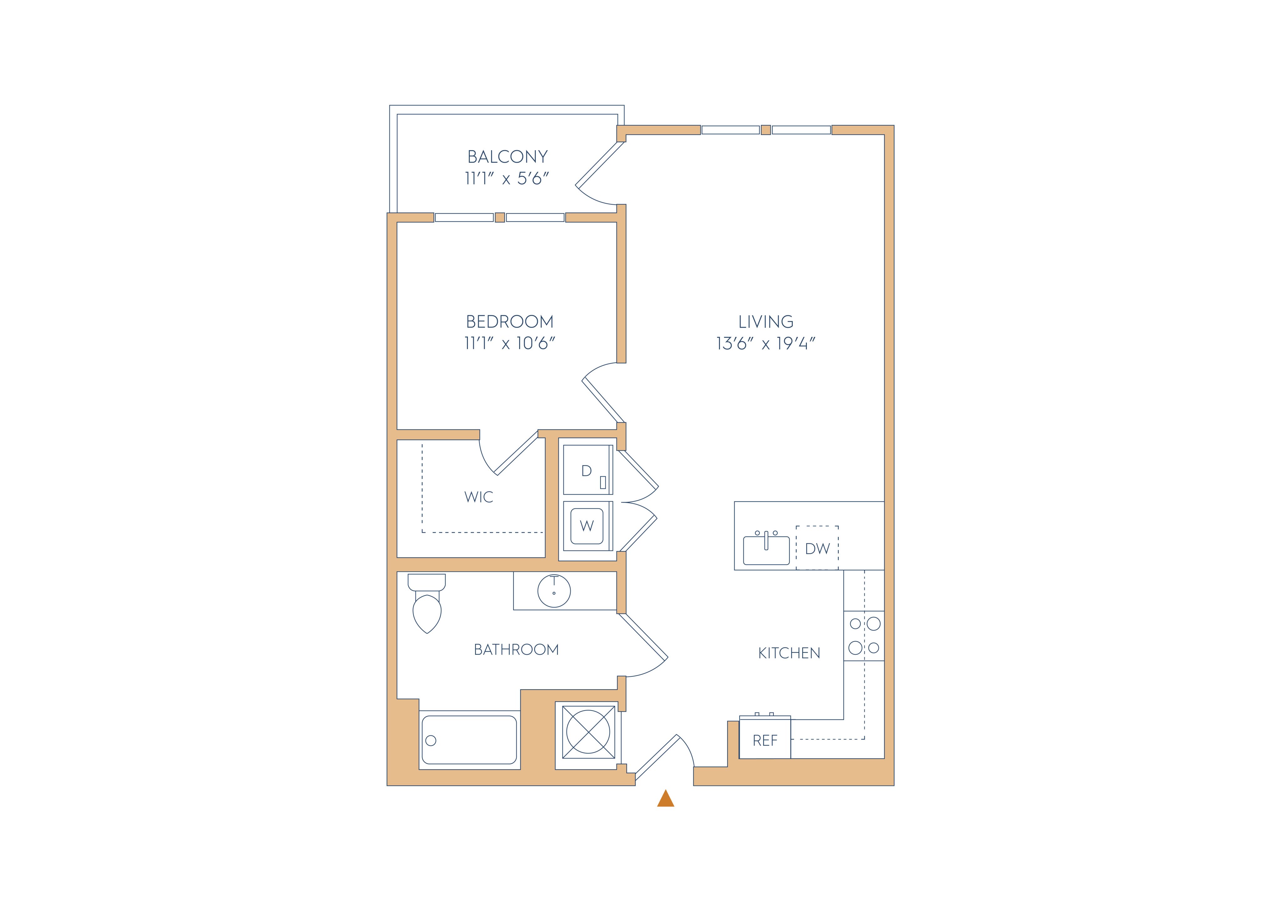Floor plan layout diagram for A1A