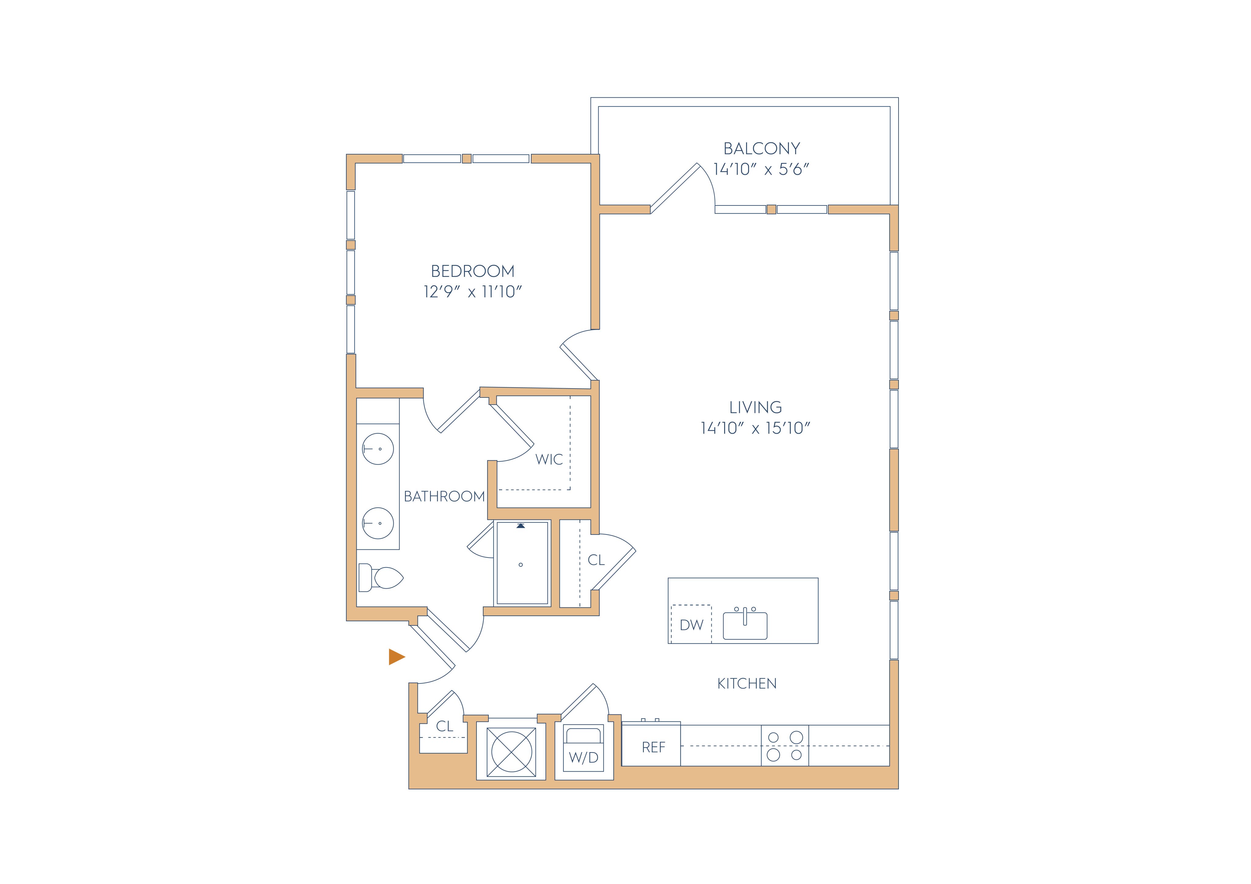 Floor plan layout diagram for A2
