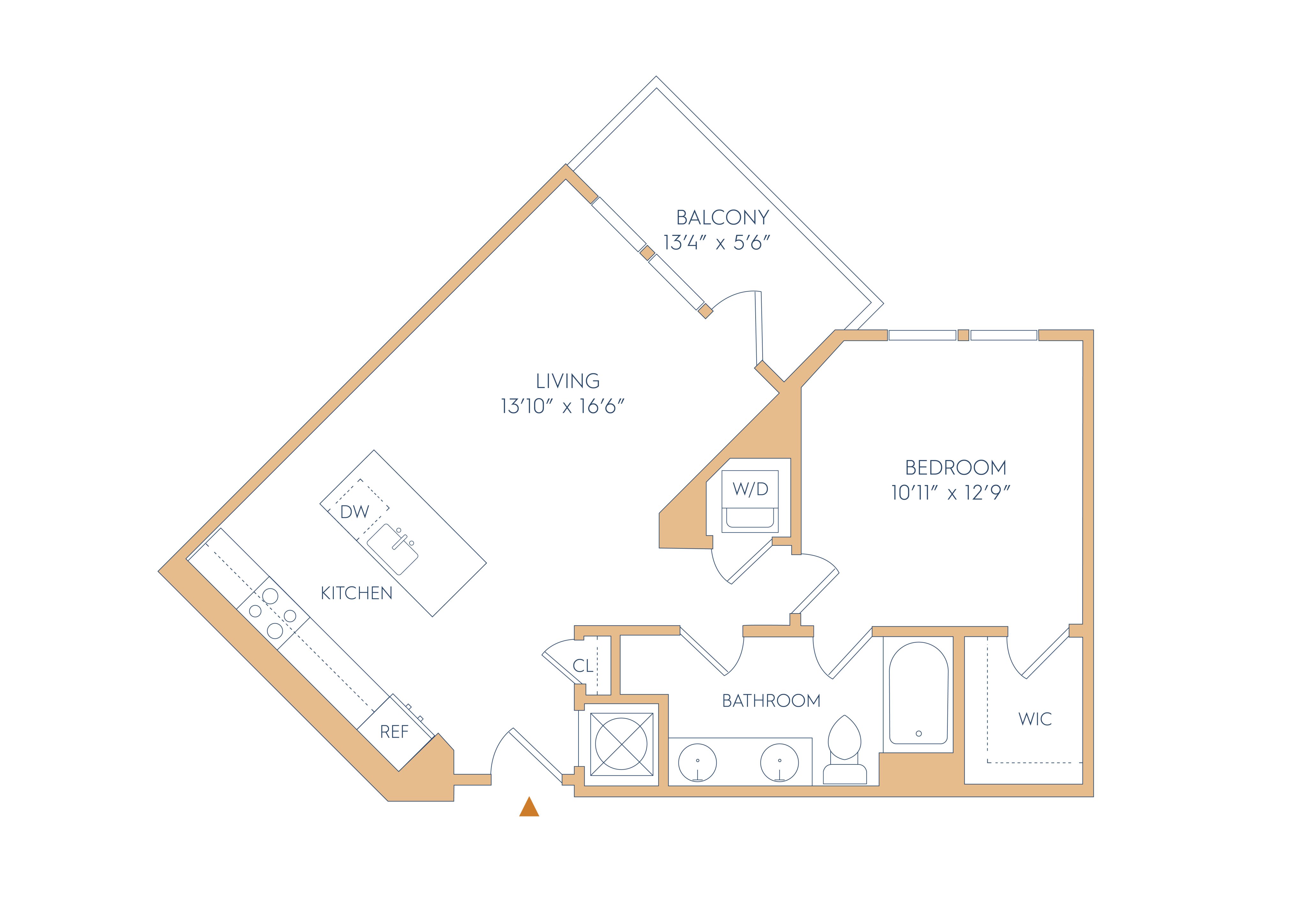 Floor plan layout diagram for A4