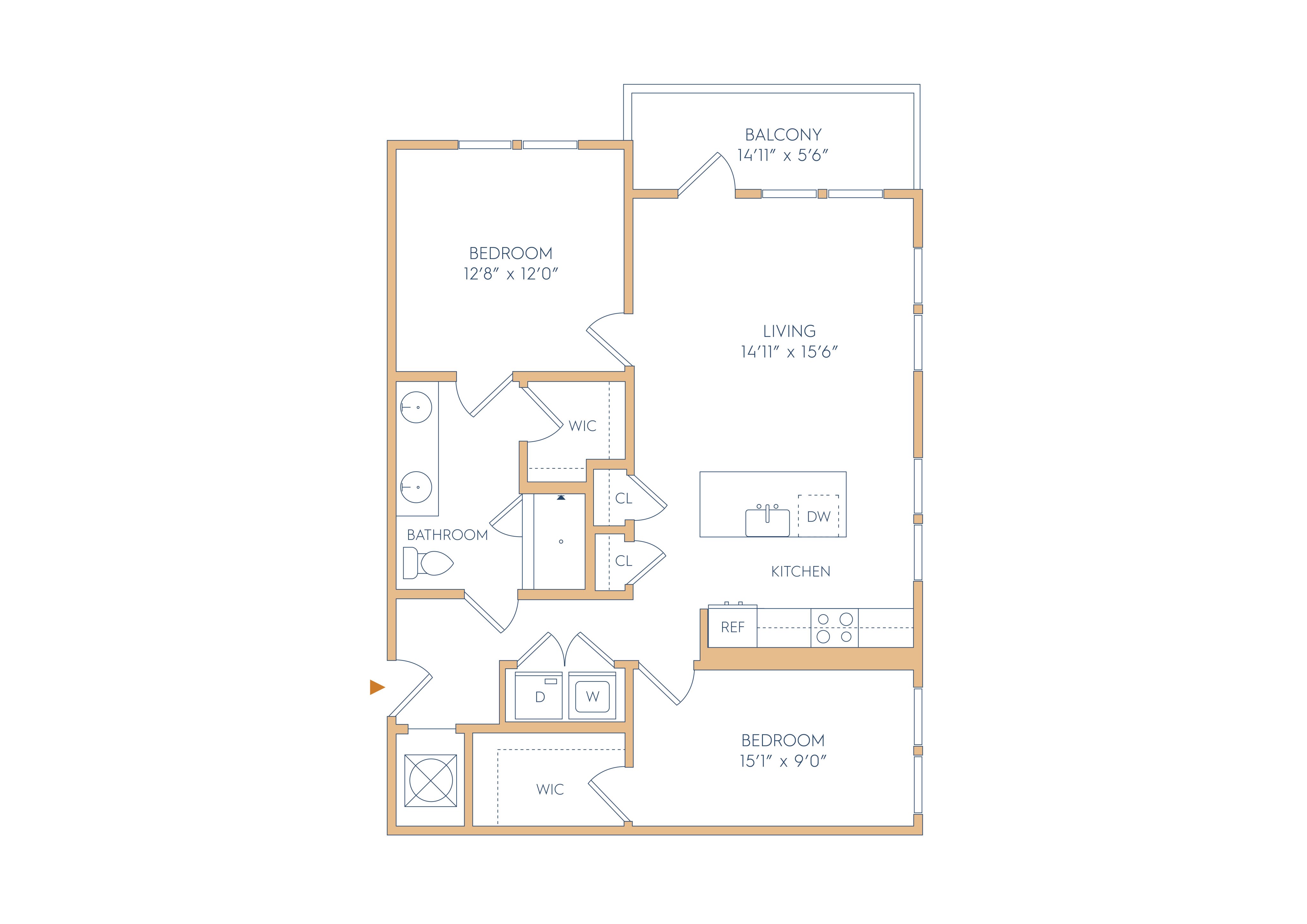 Floor plan layout diagram for A5