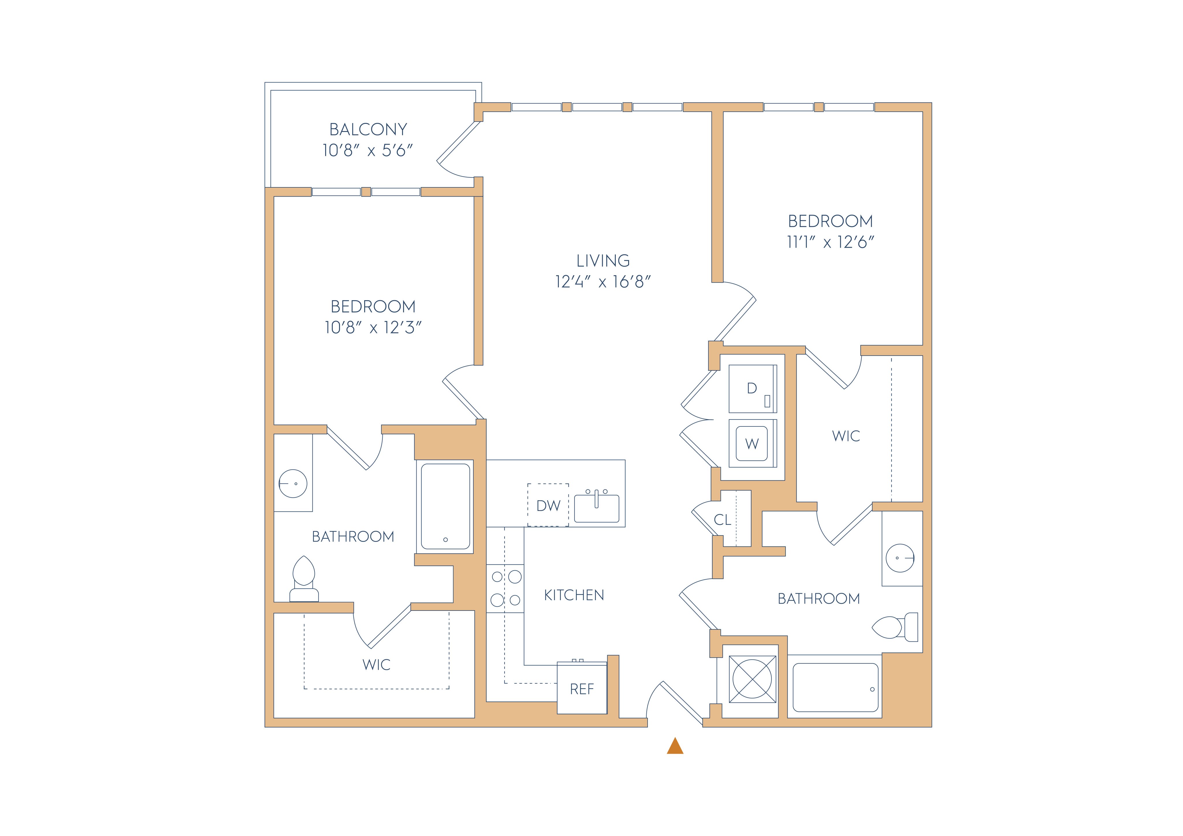 Floor plan layout diagram for B1A