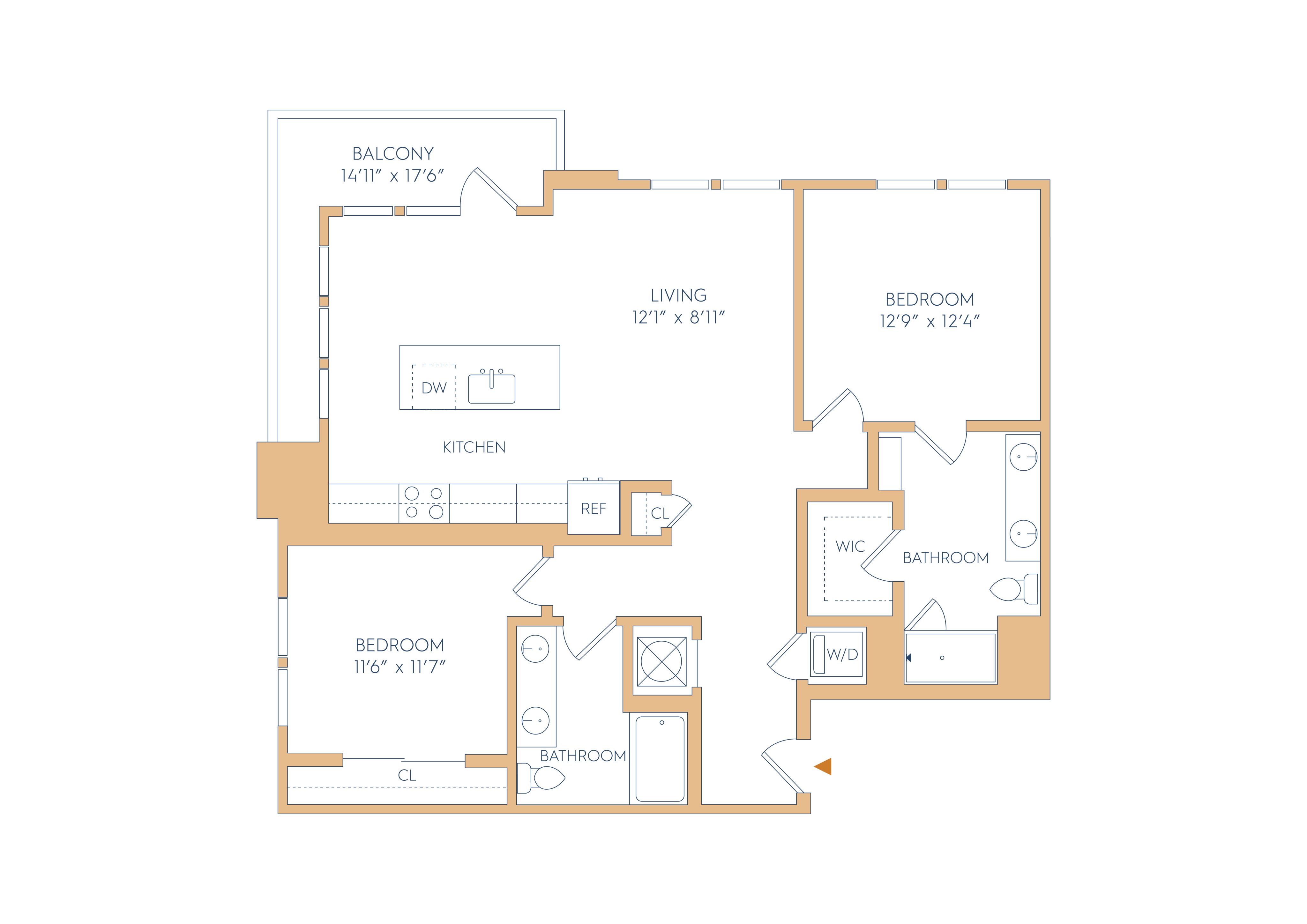 Floor plan layout diagram for B3