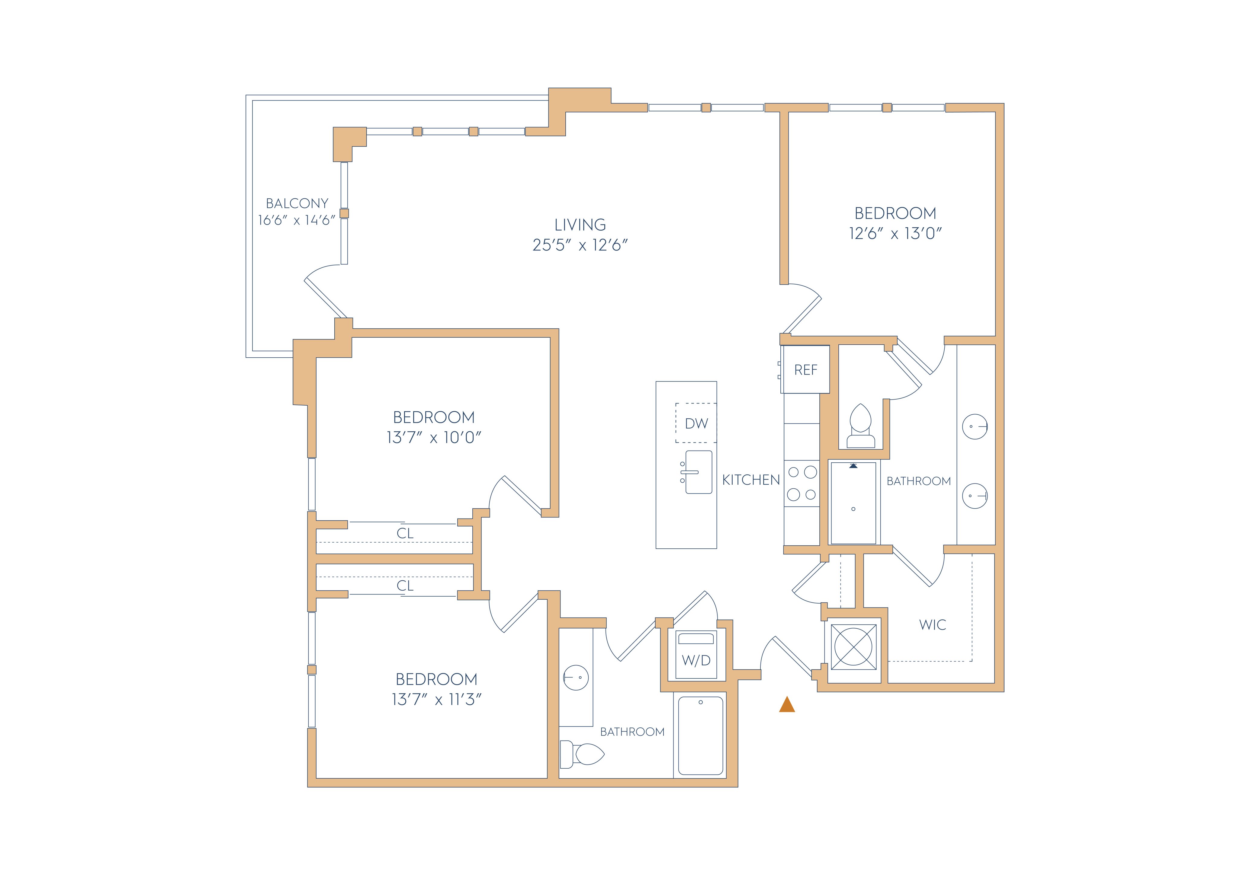 Floor plan layout diagram for C1