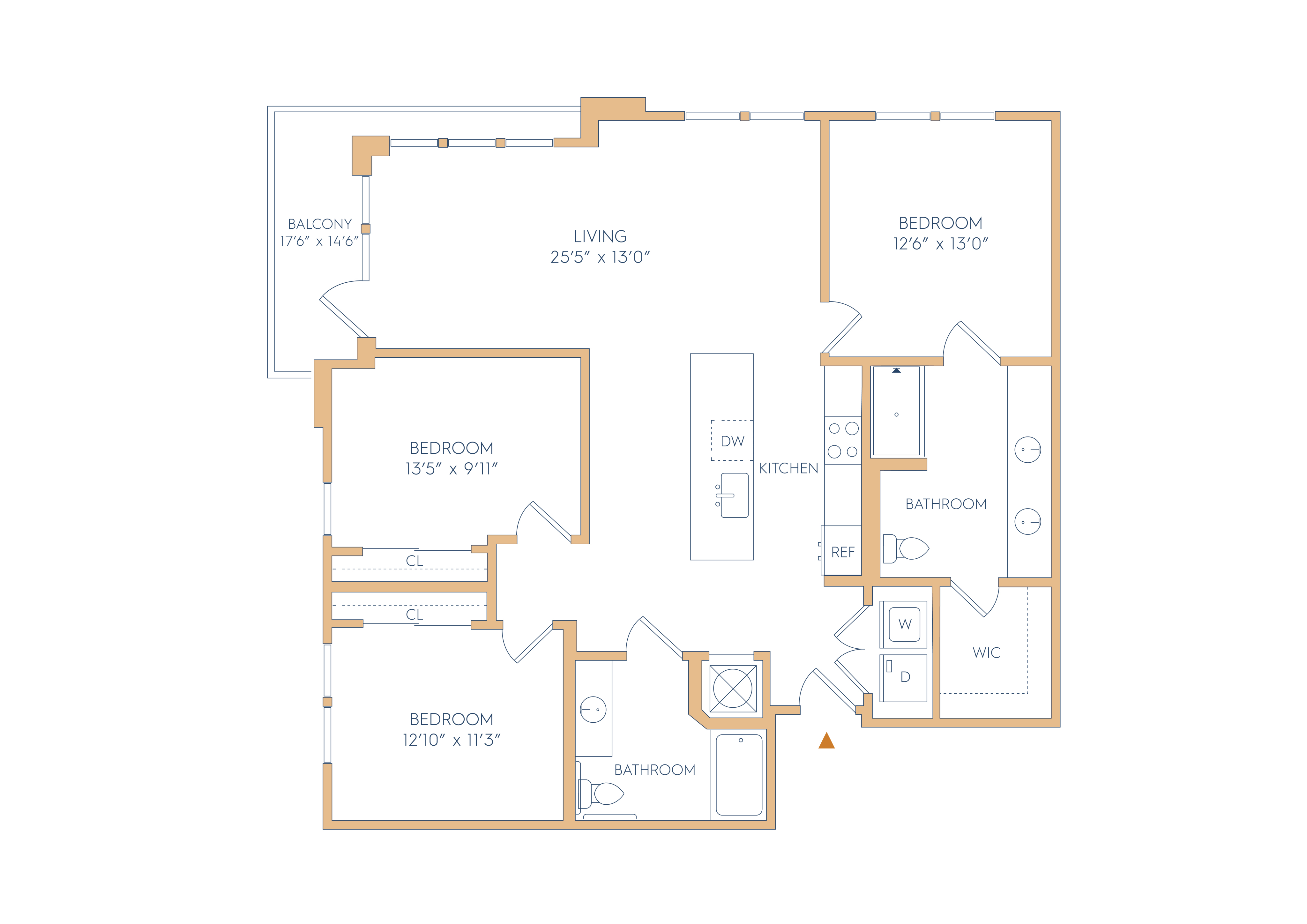 Floor plan layout diagram for C1A