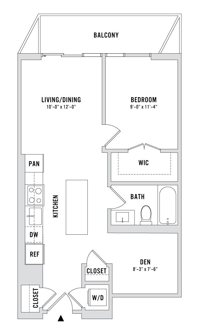 Floor plan layout diagram for A12
