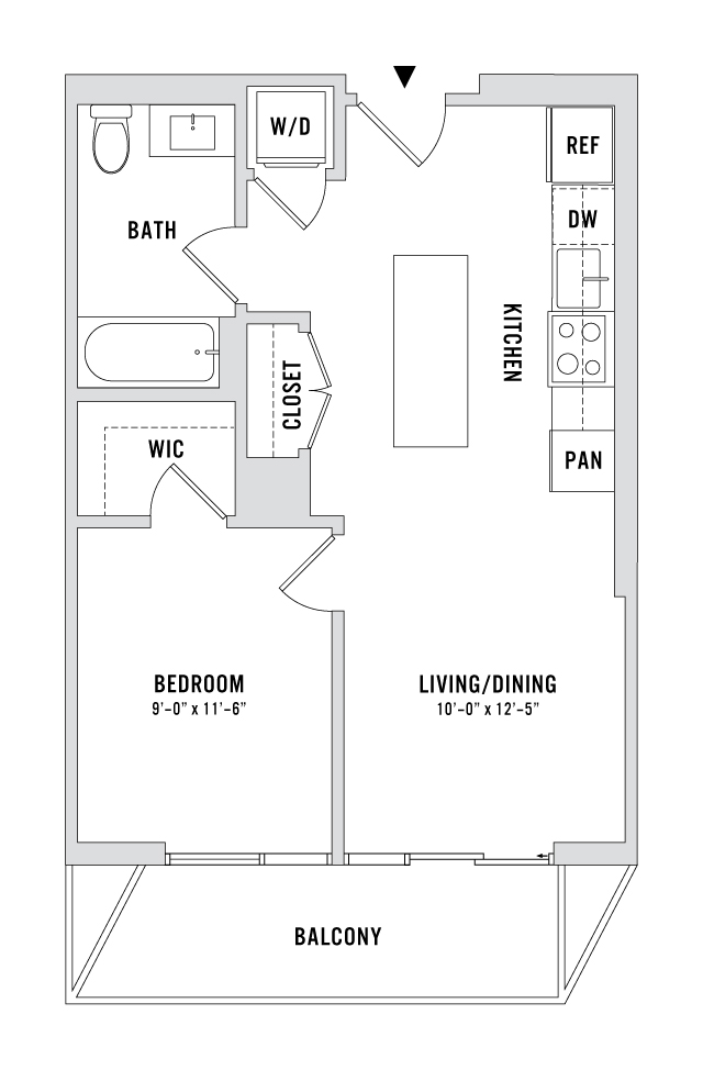 Floor plan layout diagram for A4
