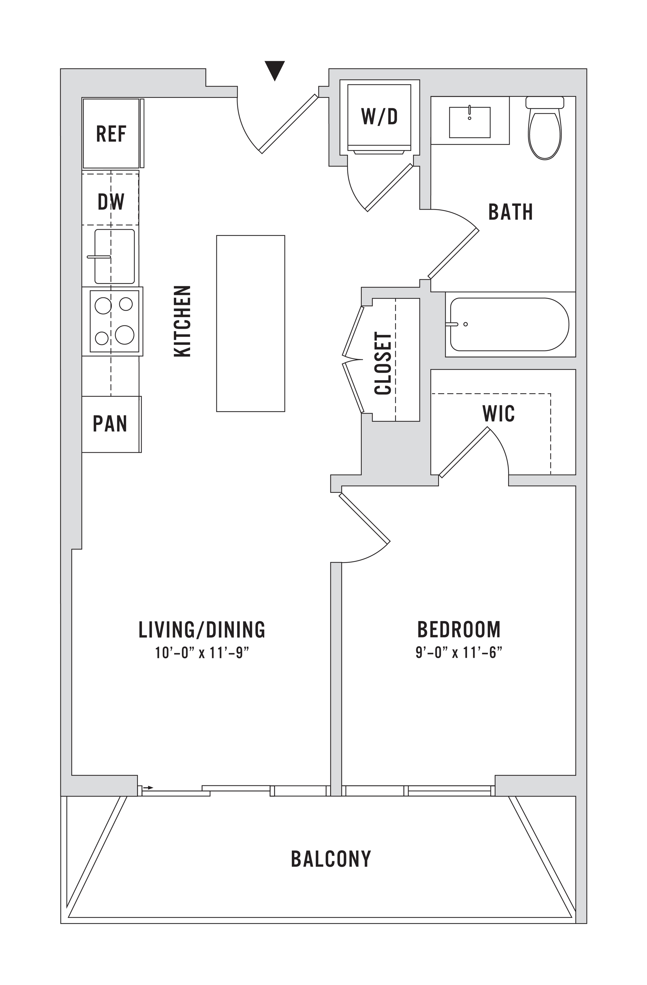 Floor plan layout diagram for A4-A