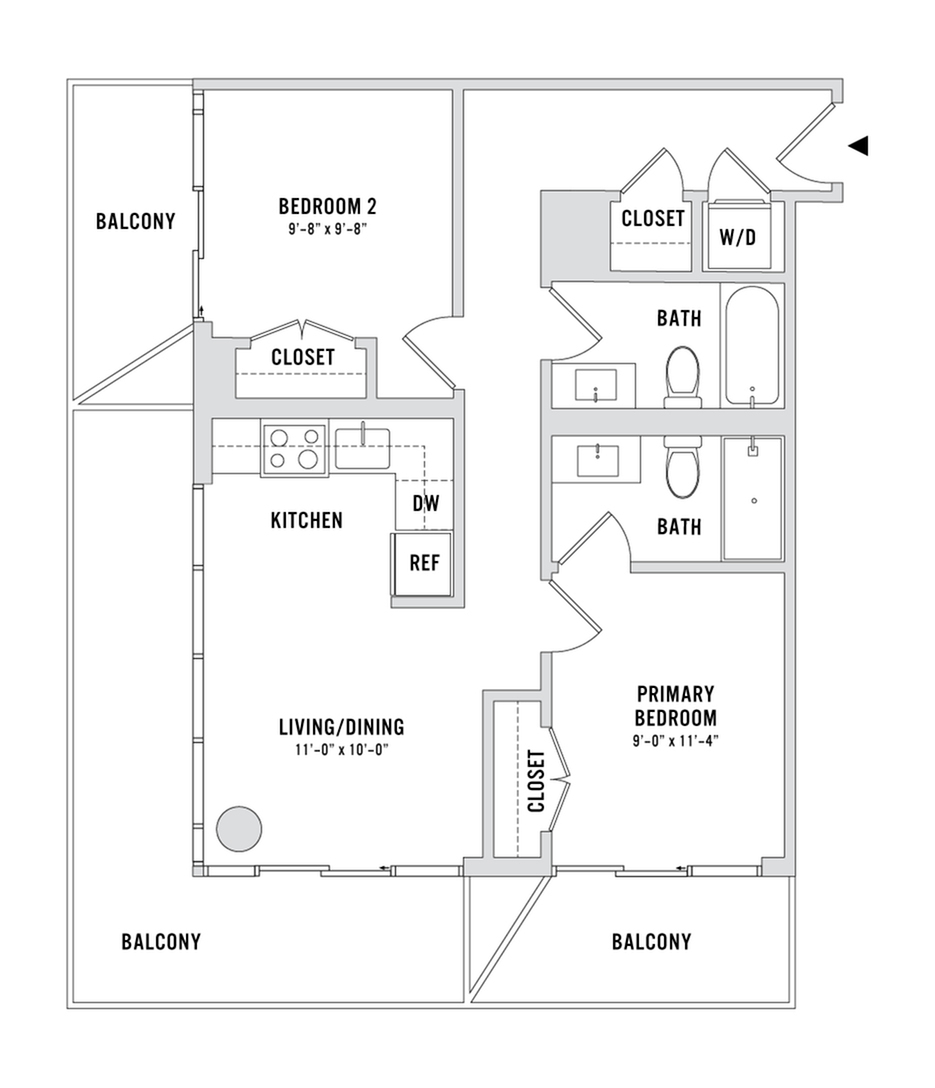 Floor plan layout diagram for B1