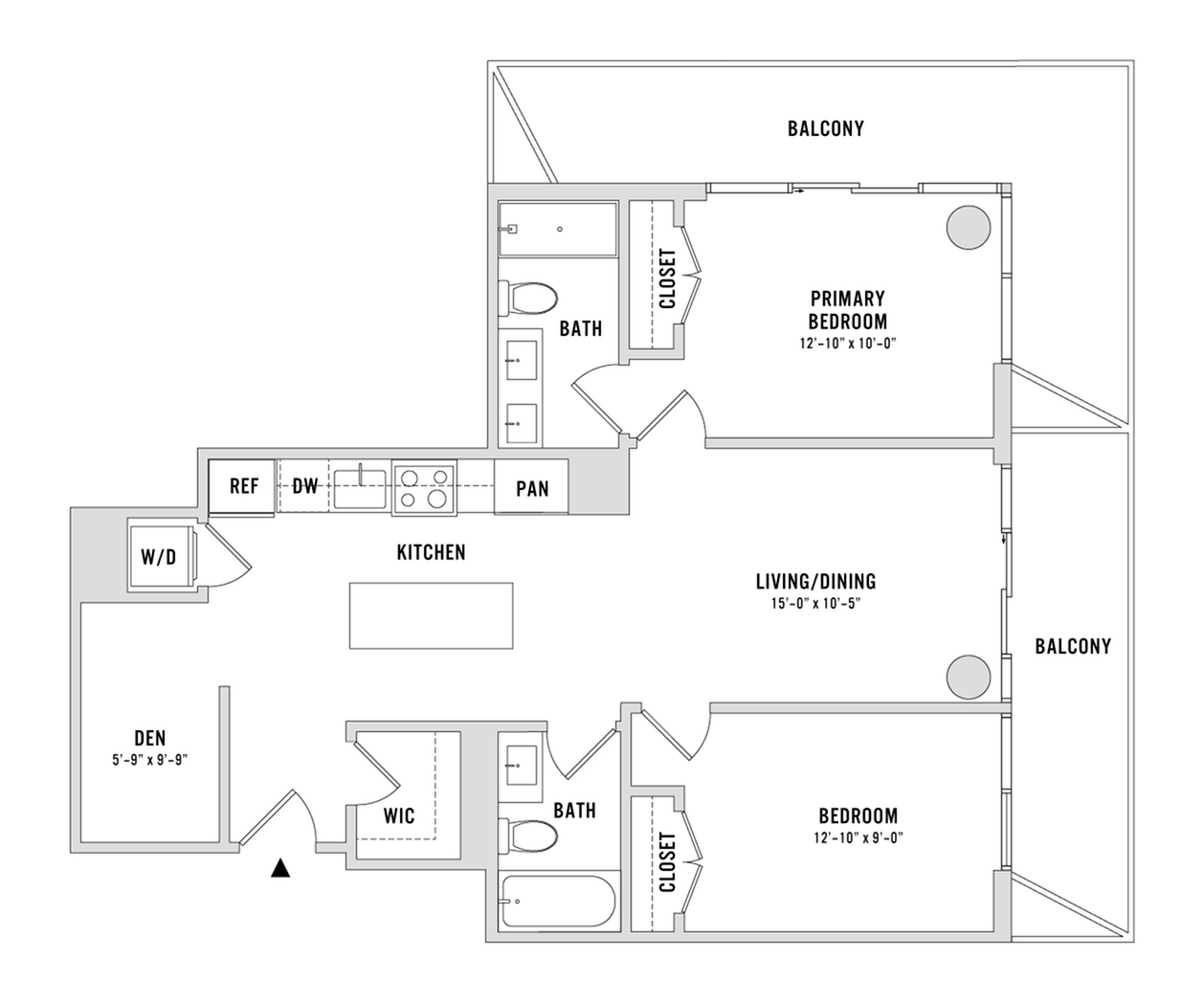 Floor plan layout diagram for B12