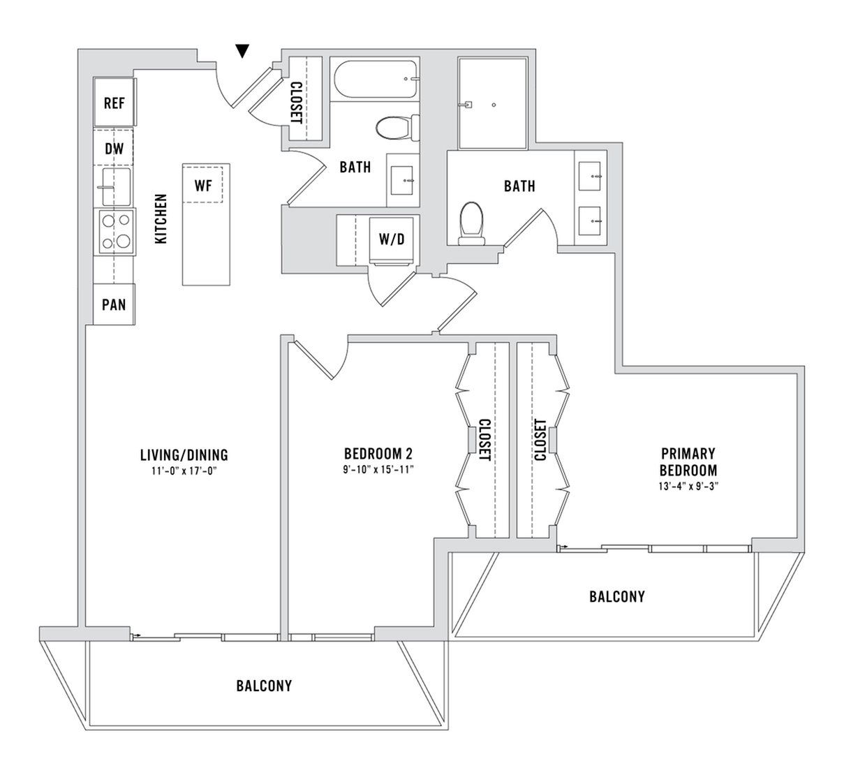 Floor plan layout diagram for B13-PH