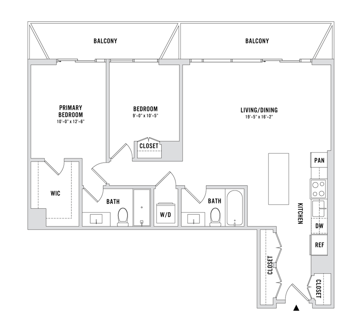 Floor plan layout diagram for B14-Aff