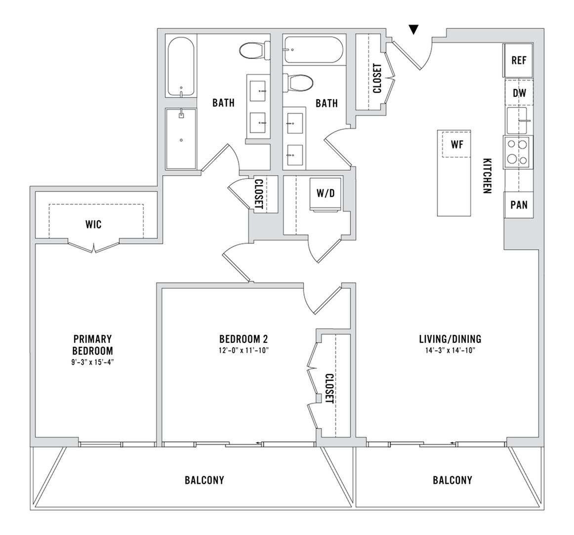 Floor plan layout diagram for B16-PH