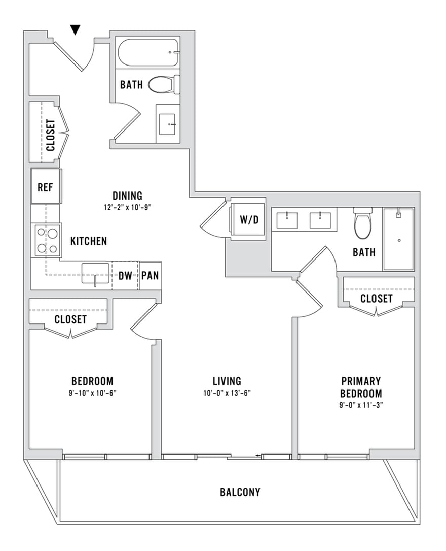 Floor plan layout diagram for B2