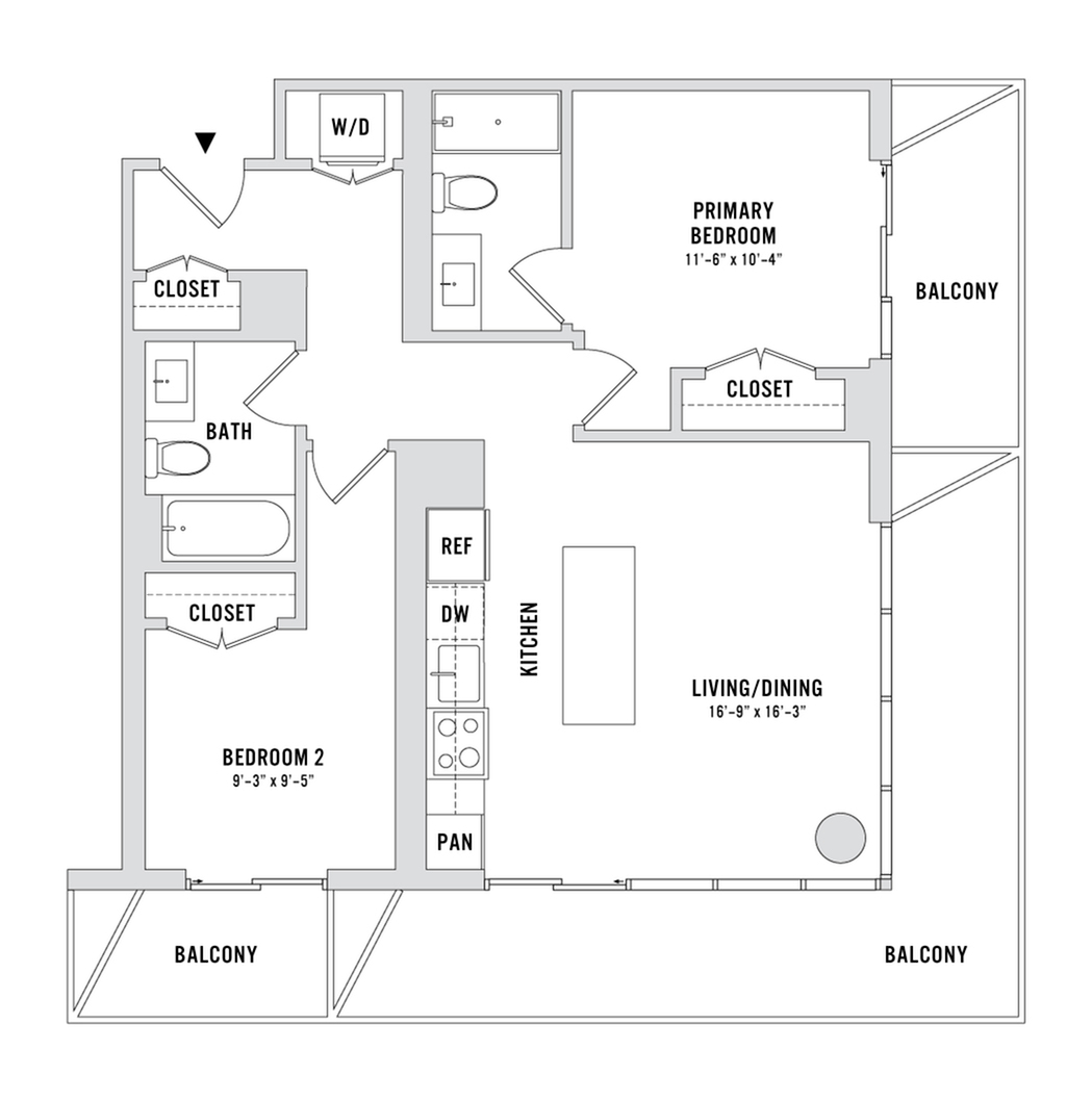Floor plan layout diagram for B8