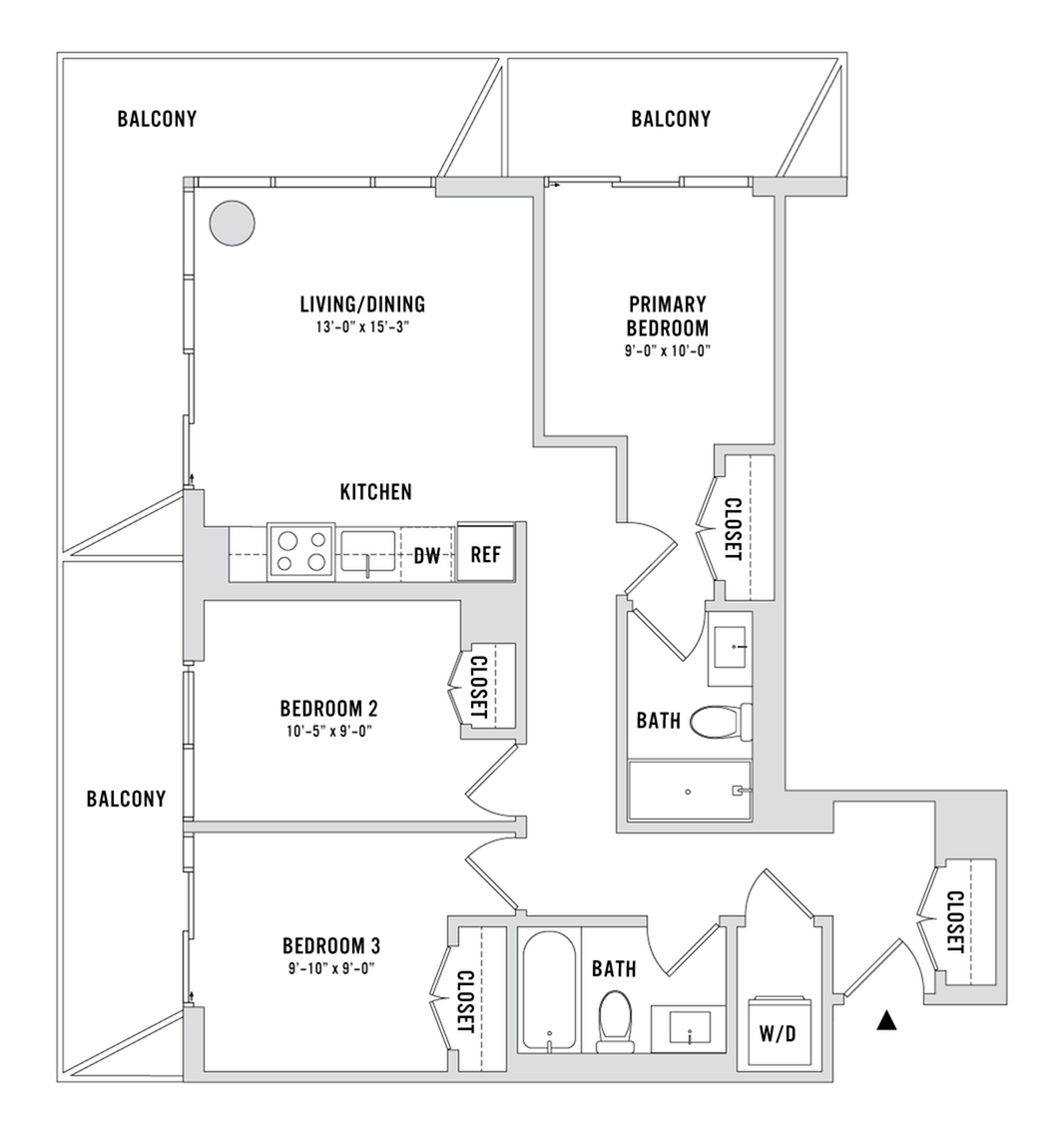 Floor plan layout diagram for C1