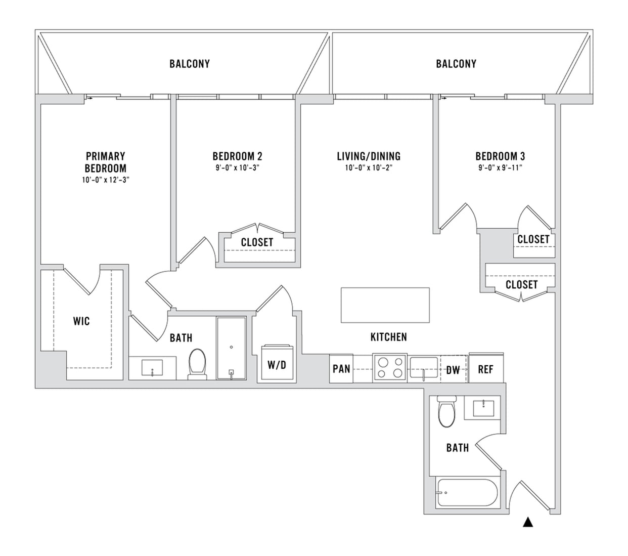 Floor plan layout diagram for C3-Aff