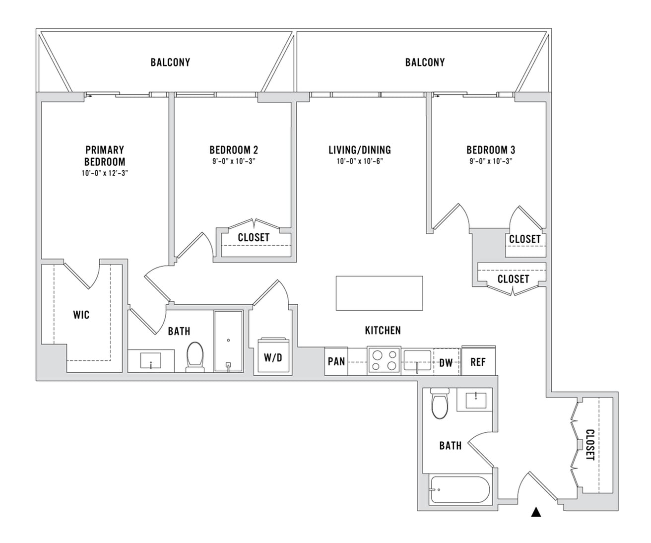 Floor plan layout diagram for C4-Aff