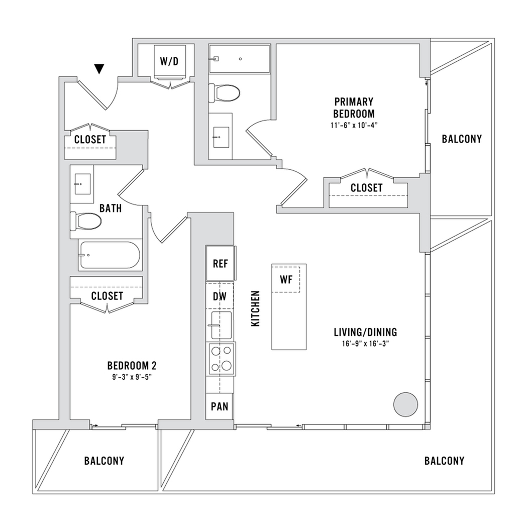 Floor plan layout diagram for B8-PH