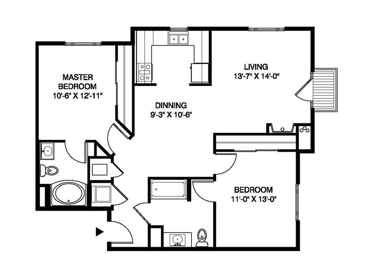 Floor plan layout diagram for B2