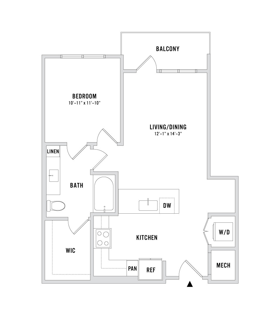 Floor plan layout diagram for A1